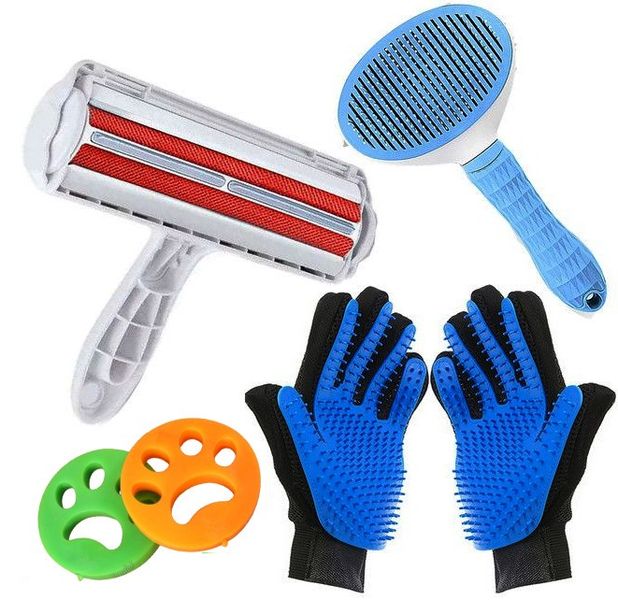 6 Piece Pet Hair Remover Kit Tools- Portable Dog