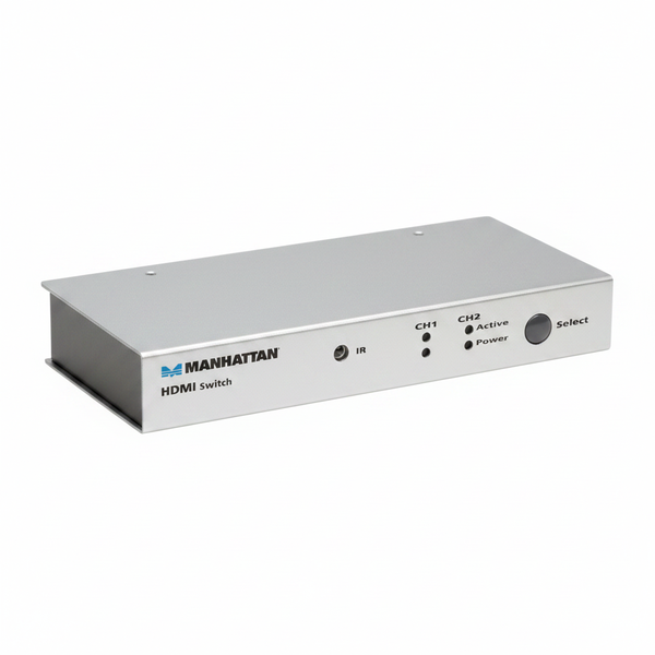 Manhattan HDMI Video Switch Compatible 2 Input to 1 Output Manual Selector