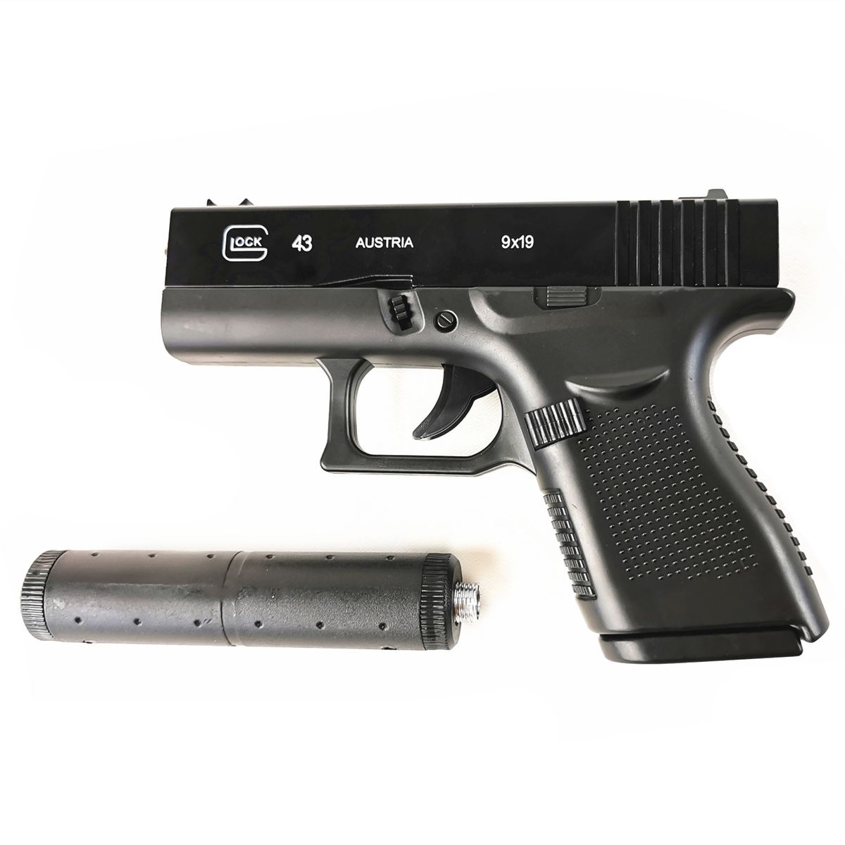 Toy Gun Airsoft BB Gun Metal Glock 43 Replica Pistol SemiAlloy