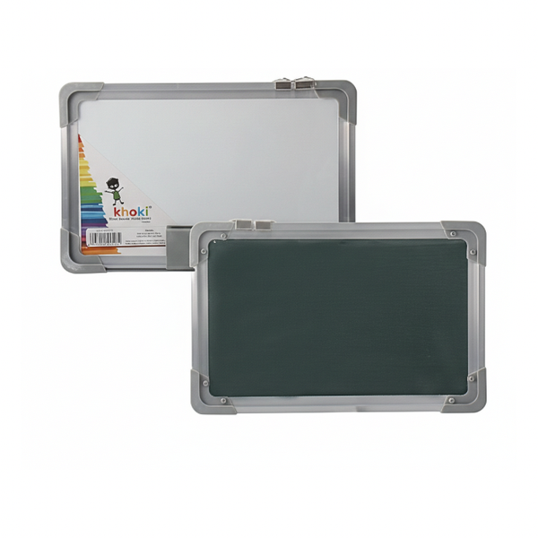 Dual-Surface Dry Wipe &amp; Chalk Board - 43 × 35cm Productivity Command Centre