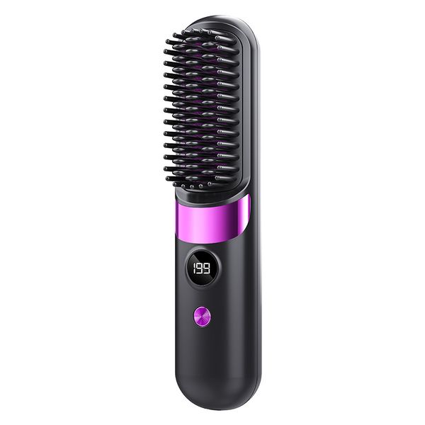 Cordless Portable Hair Straightener Brush