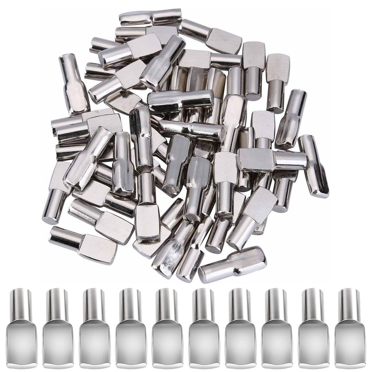 50-Pack 5mm Shelf Pegs Pins-Cabinet Furniture Spoon Shape Shelves Support
