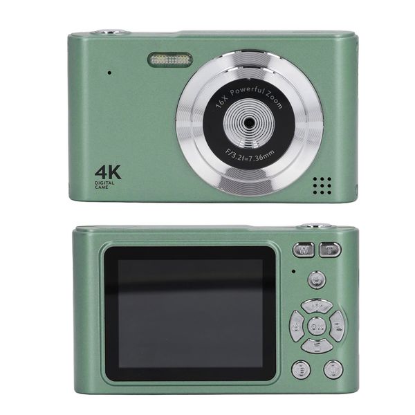48MP Digital Cam, 2.5K HD, Dual Lens, 16X Zoom, AF, For Travel, Green