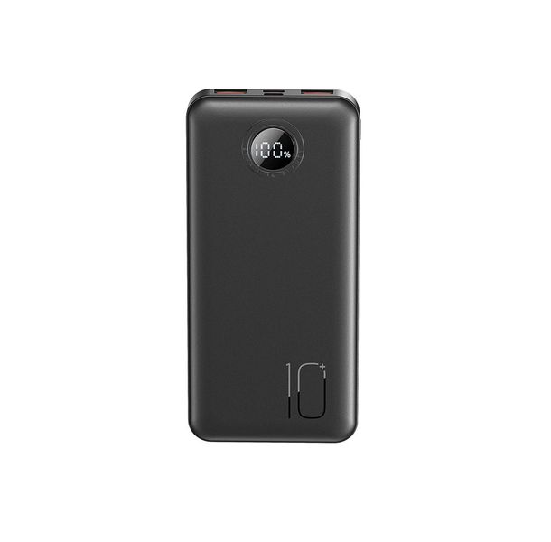 XO PR238 Fast Charging Power Bank With Dual USB Port 10000mAh Black Digital