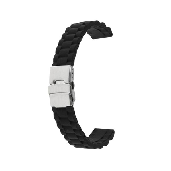 Killer Deals Universal Watch Replacement Silicone Strap - Black -S/M