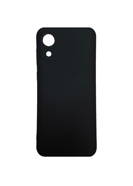 Black Silicone Case Compatible with Samsung Galaxy A03 Core - Protective Back Cover