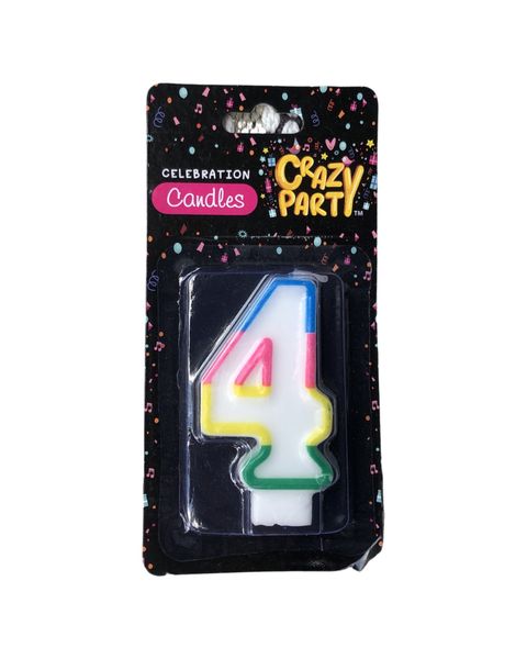 Candles Birthday Single Number-4