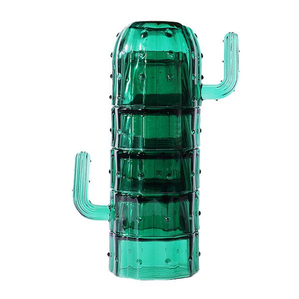 Kitchen Decor Stacking Cactus Glasses With Surface Bumps Set of 4 (9 cm)