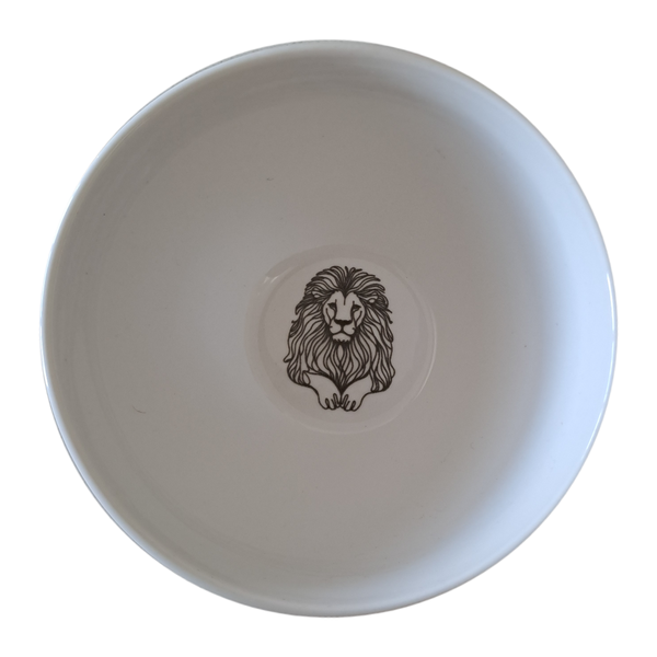 African Big Five White Porcelain Bowl set of 4 - Leopard
