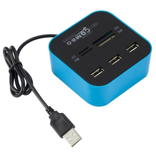 Cell Fixer All-in-one USB 2.0 HUB Card Reader HUB Blue