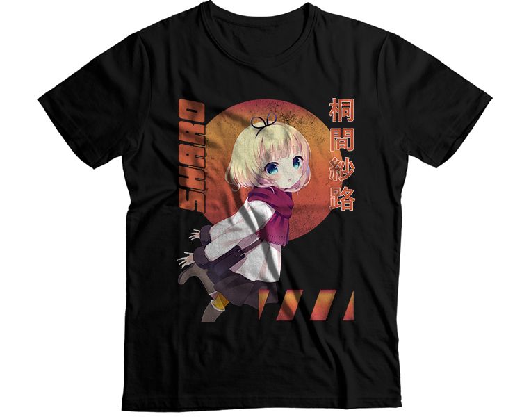 Sharo Kirima Is the Order a Rabbit Retro Sunset Profile Graphic T-Shirt (2)