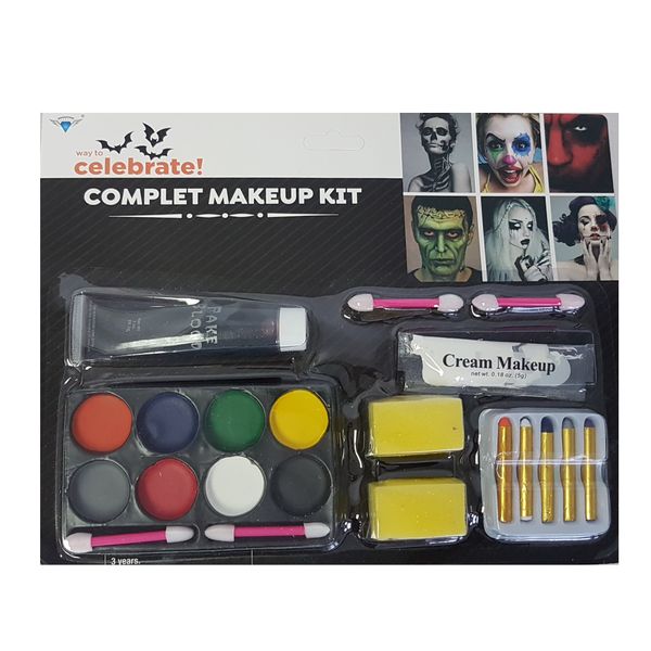 Kids Halloween Complete Dress Up Make-up Kit