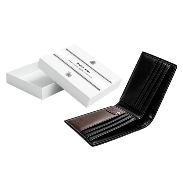 Minimalist and Stylish Men's PU Bifold Wallet, Holds 6 Cards