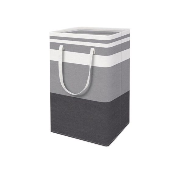 Large Laundry Basket Waterproof Freestanding for Clothes Toys 75L Grey