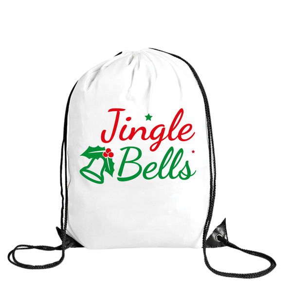 Katz Designs - Drawstring Bag -Polyester - Jingle Bells