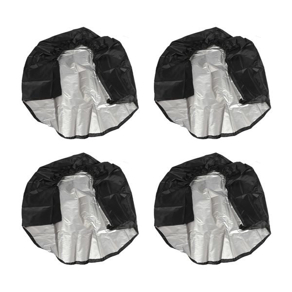 4 Pieces 32" Black RV/Truck Wheel Covers