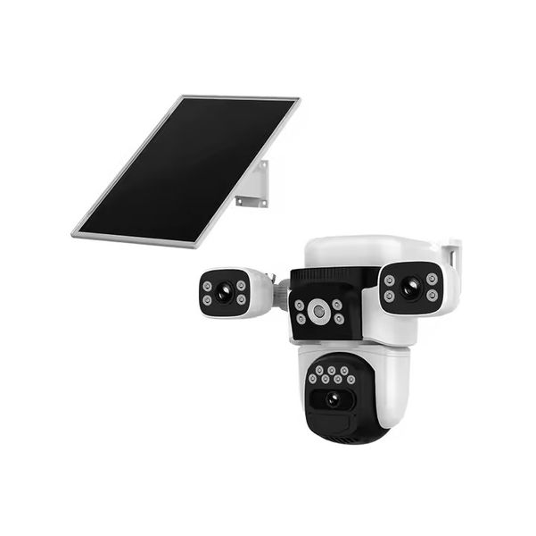 4G Solar Camera triple lens
