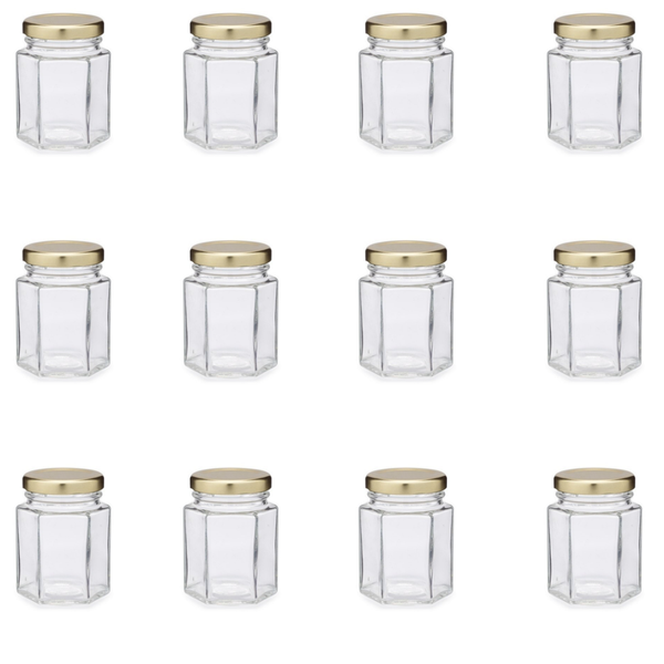 Honey Jar Hexagonal 100ml 12-Pack
