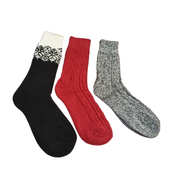 3 Pairs Twist Textured Socks