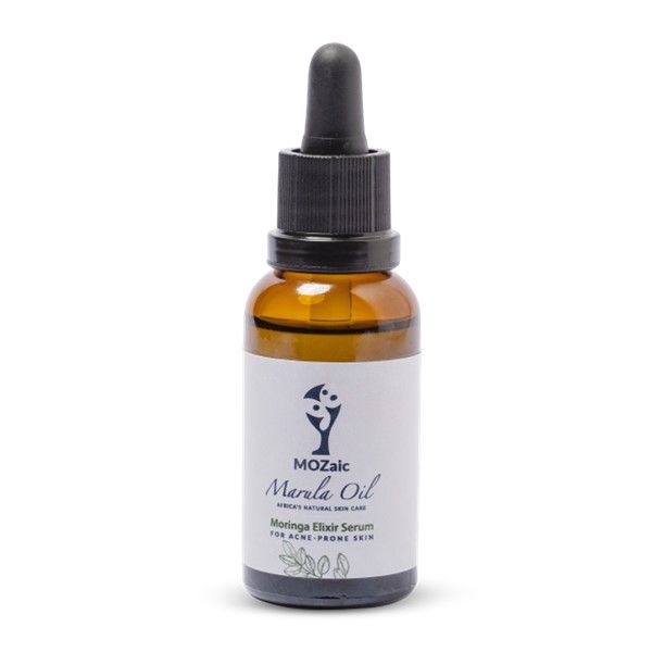 MOZaic Marula Pure Cold Pressed Oil-Moringa Elixir Serum - Acne Prone Skin