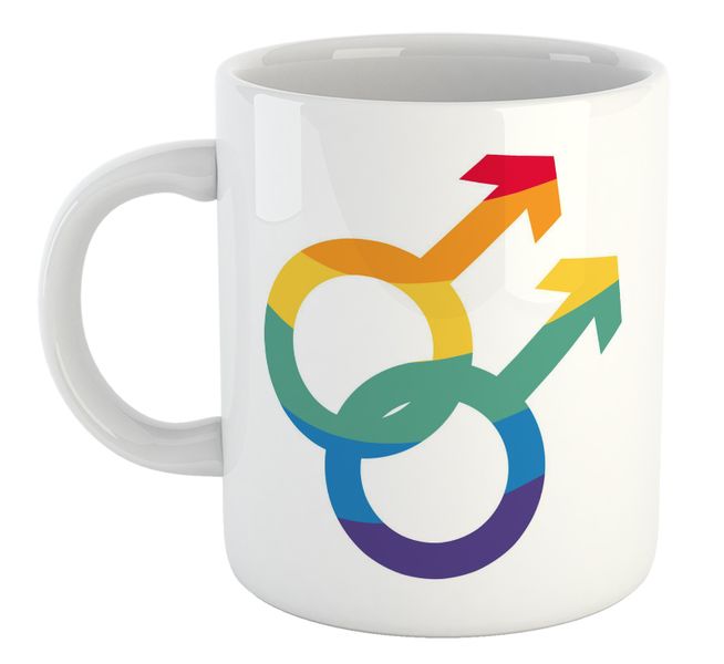 Rainbow Symbol v2 LGBTQ Gay Lesbian Birthday Christmas Gift Coffee Mug