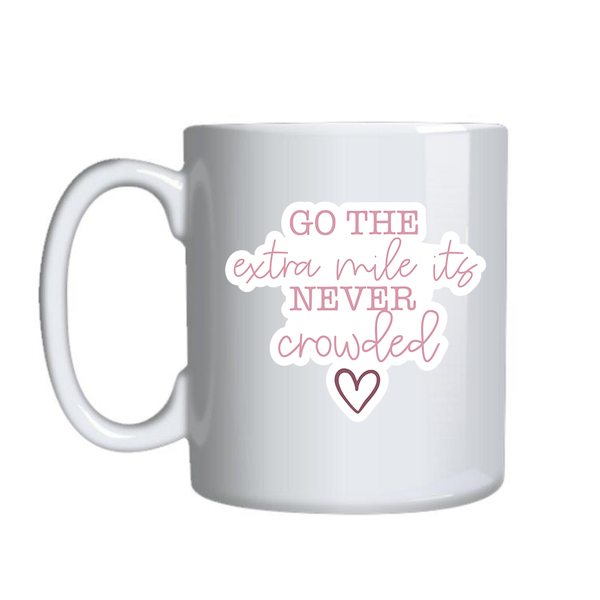 Extra Mile Motivational Mugs for Women Graphic Birthday Present for Her