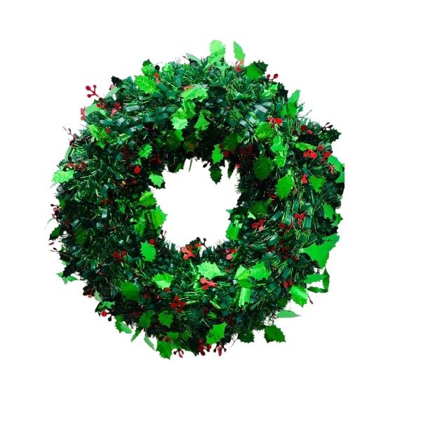 Artificial Christmas Tinsel Wreath Decoration (47cm)