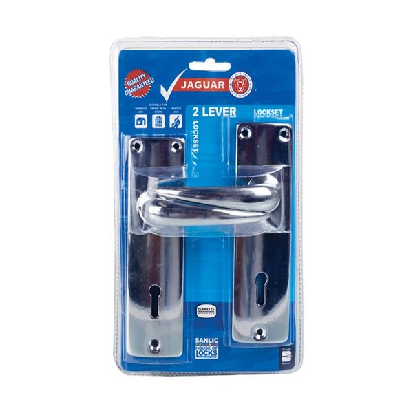 Jaguar Mortice Lock-Set 2 Lever 2 key Chrome Plated