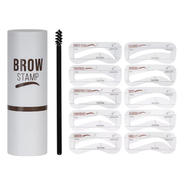 Eyebrow Stamp Stencil Kit with Brush, Eye Brow Stencils Shaping Kit
