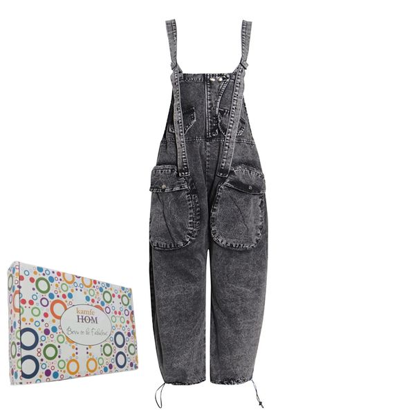 KAMFE HOM One Piece Loose Fit Large Pockets Design Wide Legs- One Size S-XL