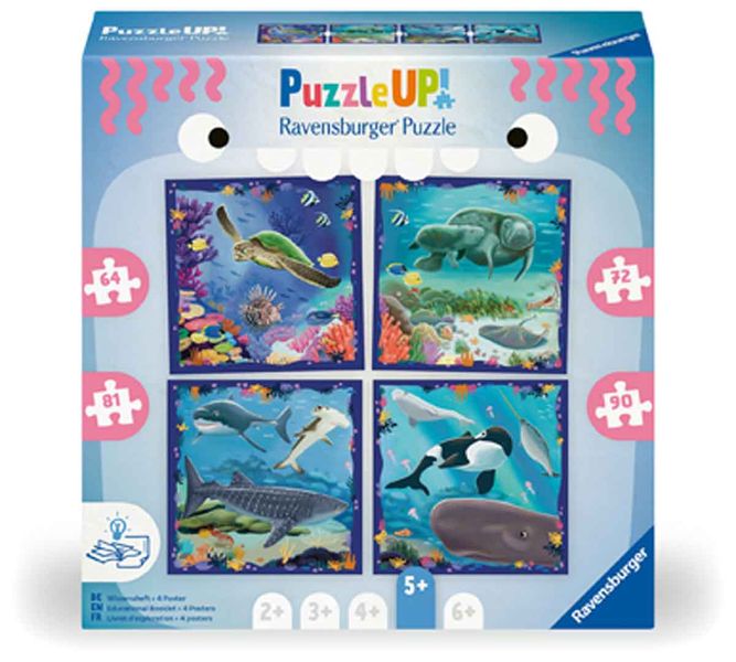 Ravensburger Puzzle Up 64-72-81-90 Piece Sea Animals