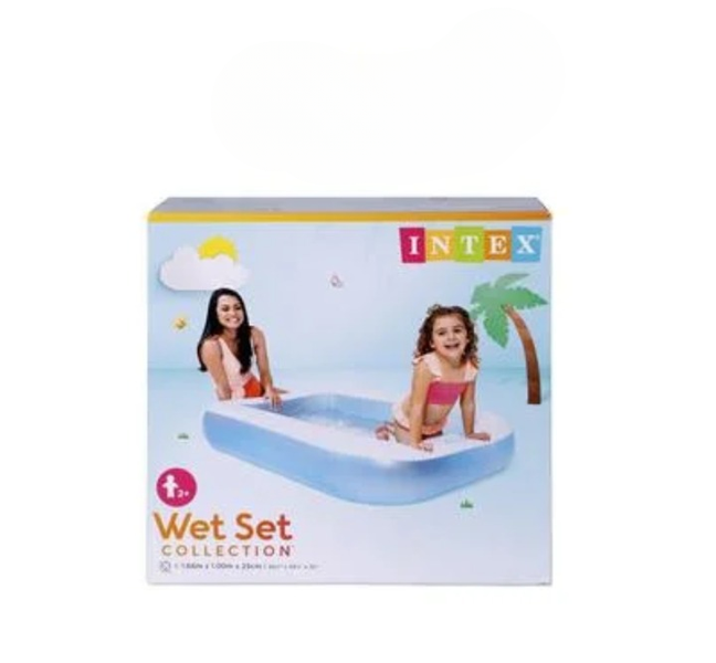 Intex 166x100x28 cm Rectangular Inflatable Pool - Cool Off Fast!