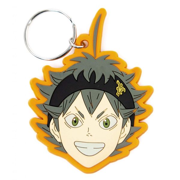 Black Clover (Asta Face) Rubber Keychain
