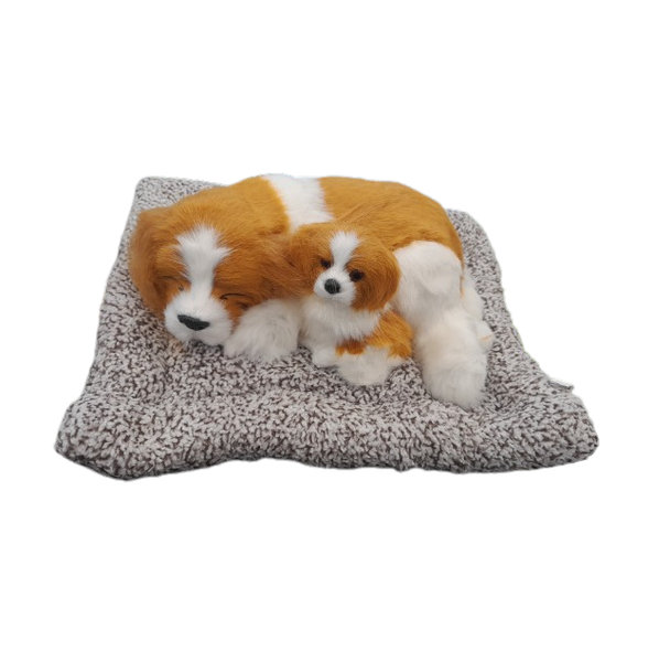 Cute Soft Toy Sleeping Puppy With Mama Best Valentines gift for her