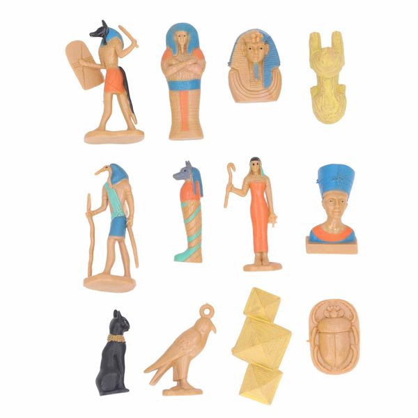 12 piece Ancient Egyptian Sphinx Figures Exquisite Egyptian Queen Model Toy