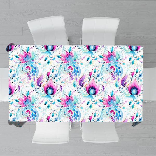 Purple Wings Rectangle Tablecloth