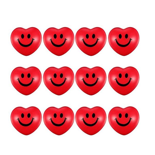Red Heart Stress Balls Smile Face Foam Stress Relief Ball