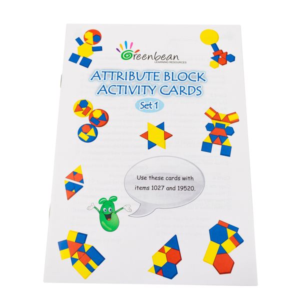 Greenbean Mathematics Activity Cards &amp; Booklet - Attribute Blocks - 20pcs
