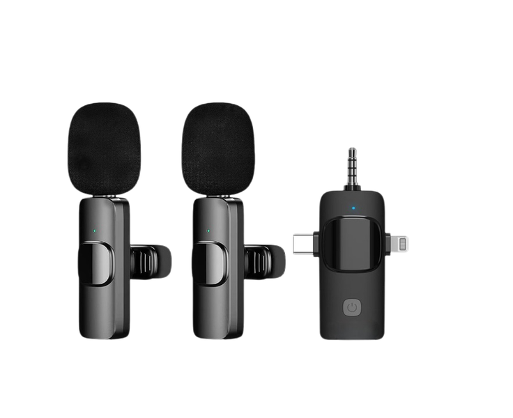 Lapel Microphone Set (2-pack), Wireless Lapel Microphone