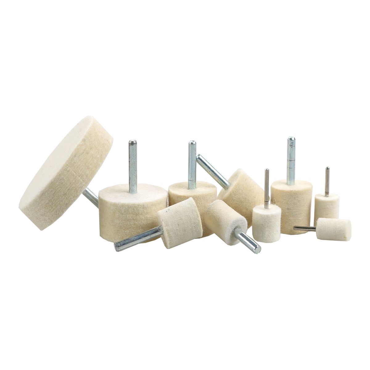 10 Pieces Wool Felt Polishing Pads Buffing Wheel Head