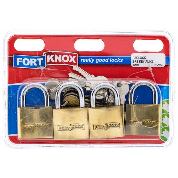 FORT KNOX Padlocks Brass Keyed Alike 40mm Q:4 P1L40U
