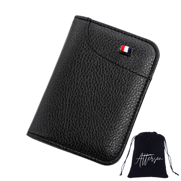 Atterson Men's Luxury PU Leather Wallet - Minimalist Design, 9 Card Slots
