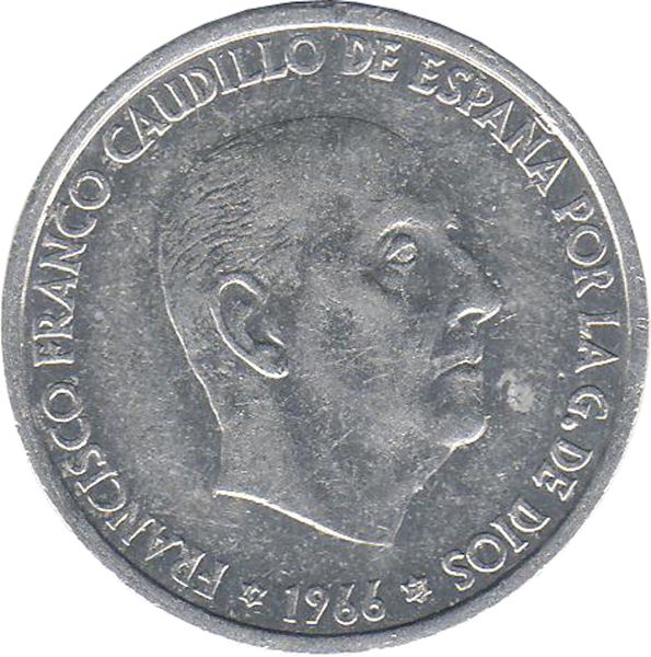 1966 Spain 50 Centimos Francisco Franco