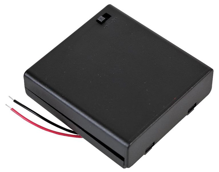 Multicomp Pro (MP000377) Battery Box, Switched, Wired, 4 x AA