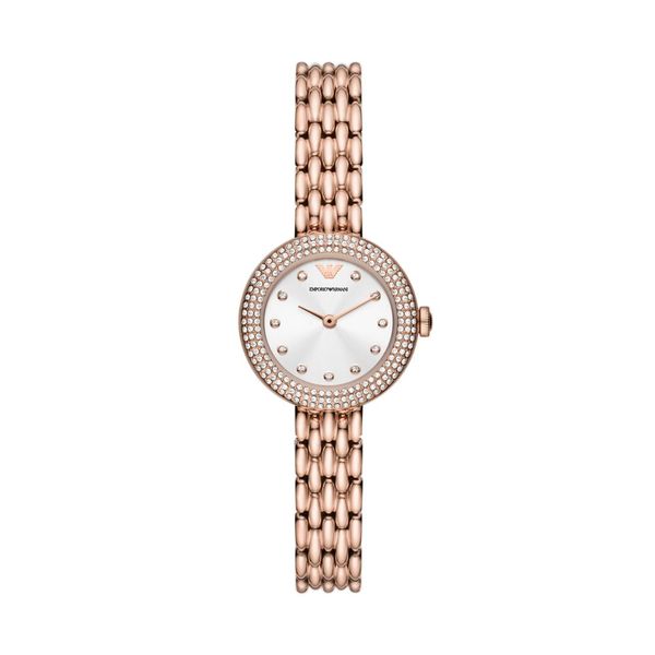 Armani Womens Rose Gold Stainless Steel Watch - AR11415