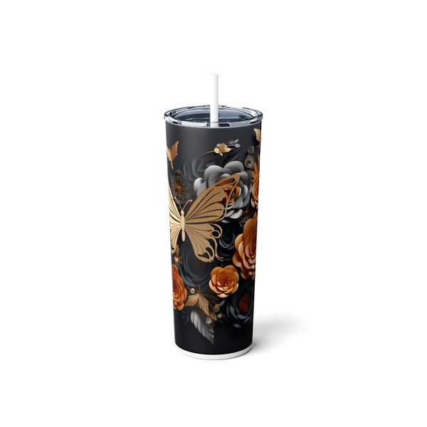 Metallic Butterfly 600ml Tumbler