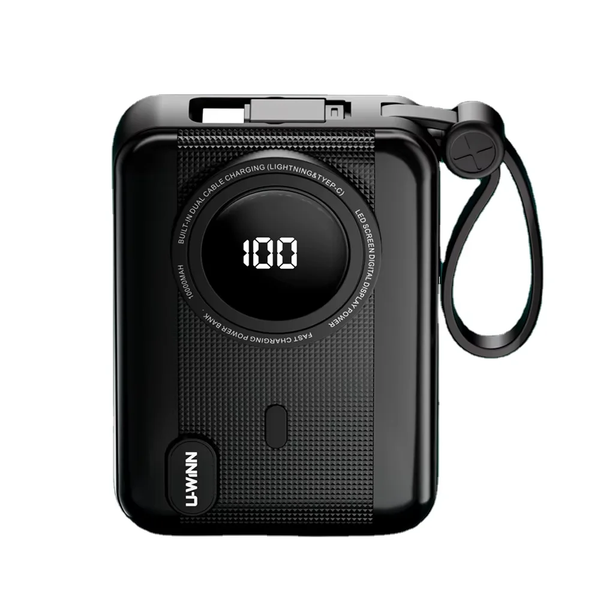 10000mAh fast charging built-in dual line power bank with digital display