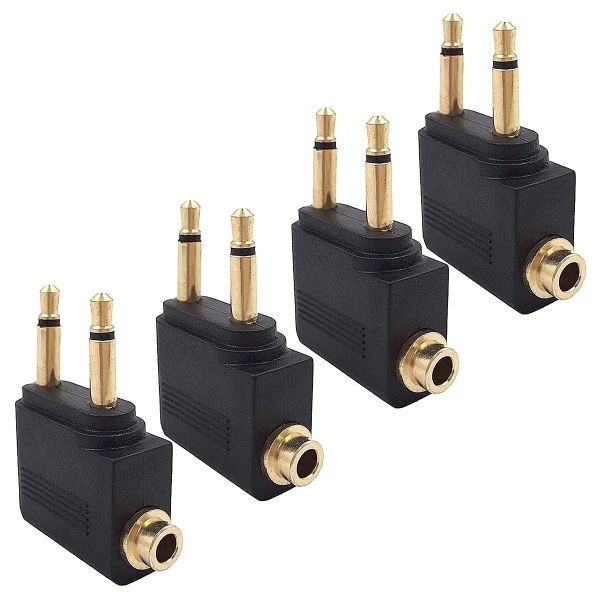 4 Pack Airplane Headphone Adapter ,Airline Airplane Flight Adapters