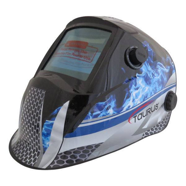 Taurus Auto-Darkening Welding Helmet - Metal Fire (True Vision)
