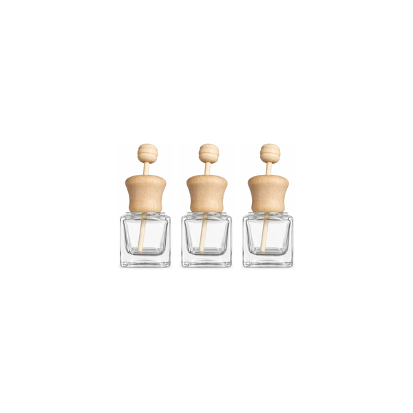 3 Pack - Empty Air Freshener Bottle &amp; Lemon Scent Perfume - Transparent